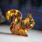 3D Wooden Squirrel carved with lights ,Wooden Forest Scene,Desktop ornaments,Wall Decoration,Door Decor,Free Engraving