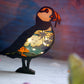 3D Wooden Puffin carved with lights ,Wooden Beach Scene,Desktop ornaments,Wall Decoration,Door Decor,Free Engraving
