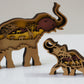 3D Wooden Elephants carved with lights ,Wooden Forest Scene,Desktop ornaments,Wall Decoration,Door Decor,Free Engraving